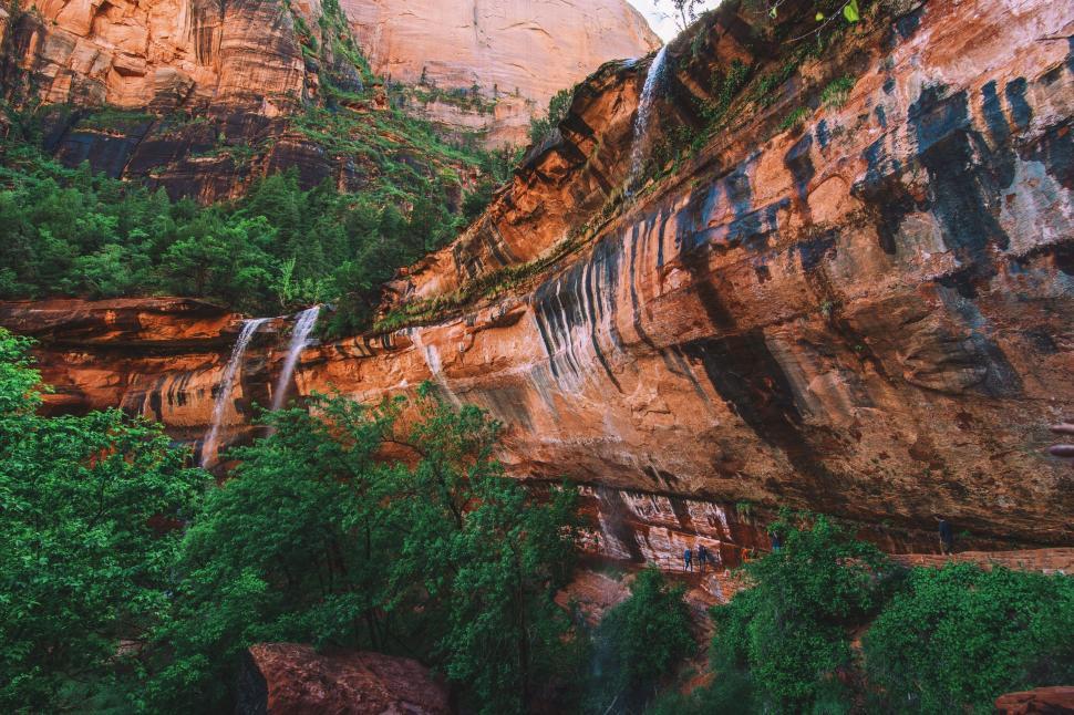 Free Image of Waterfall Cascading Through Canyon 