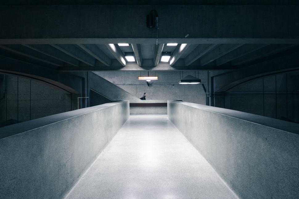 Free Image of Long Hallway With Light at End 