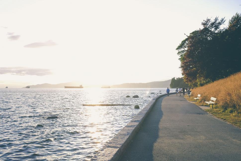 Free Image of Road Running Alongside a Body of Water 