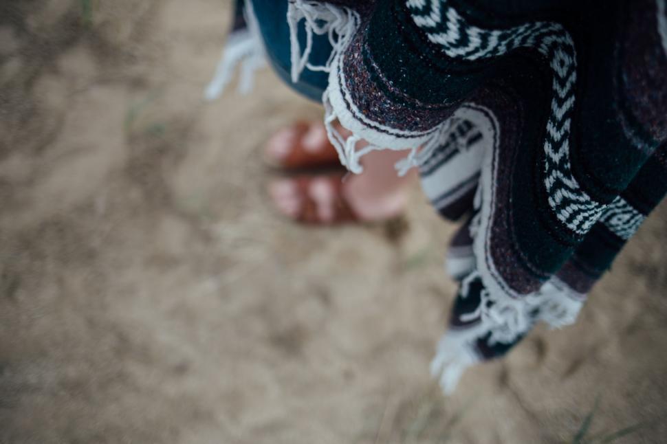 Free Image of Person Wearing Scarf Close Up 