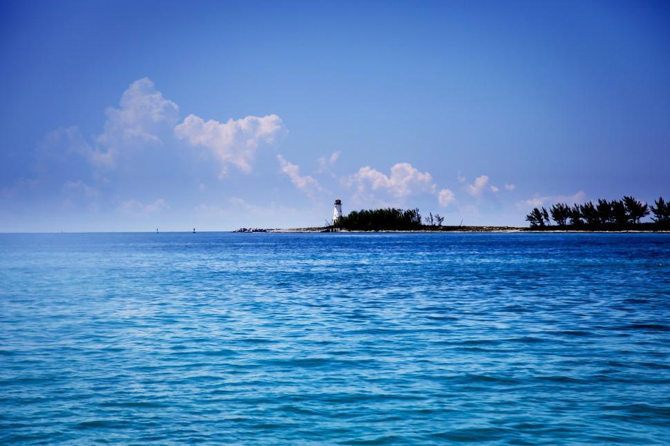 Free Image of Small Island in the Middle of the Ocean 