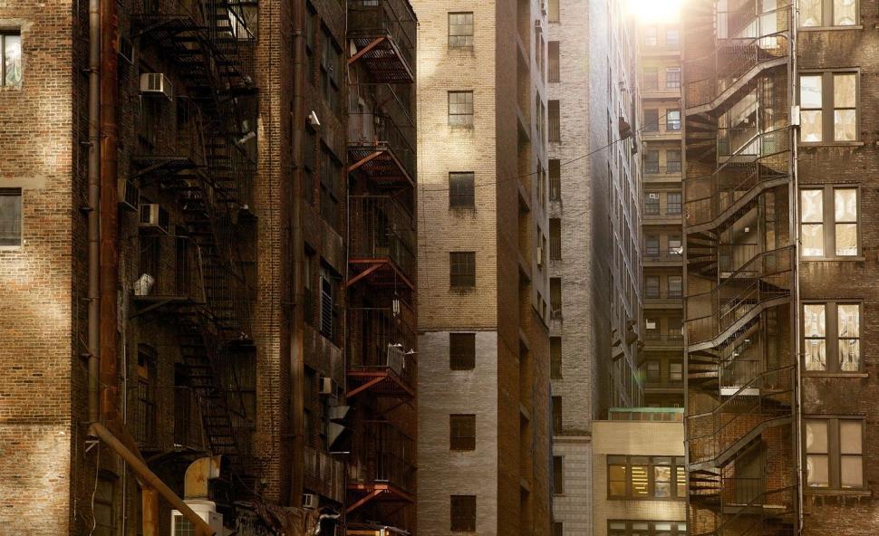 Free Image of Two Tall Buildings Standing Side by Side 