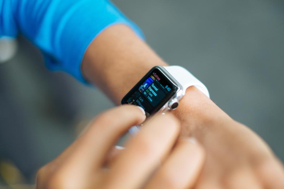 Free Image of Person Wearing Smart Watch Up Close 