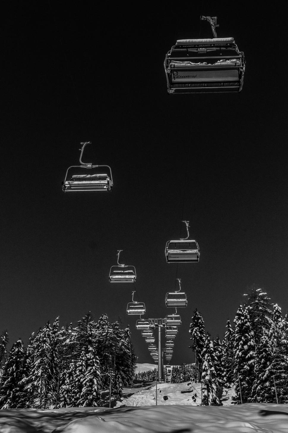 Free Image of Ski Lift on Mountain Slope 