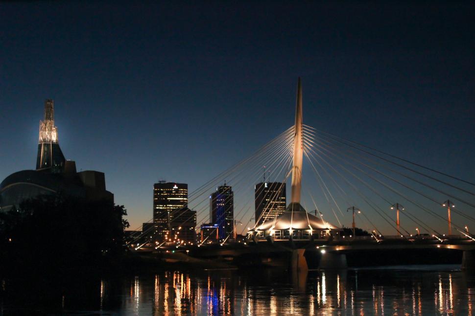 Free Image of Night Cityscape Across Water 