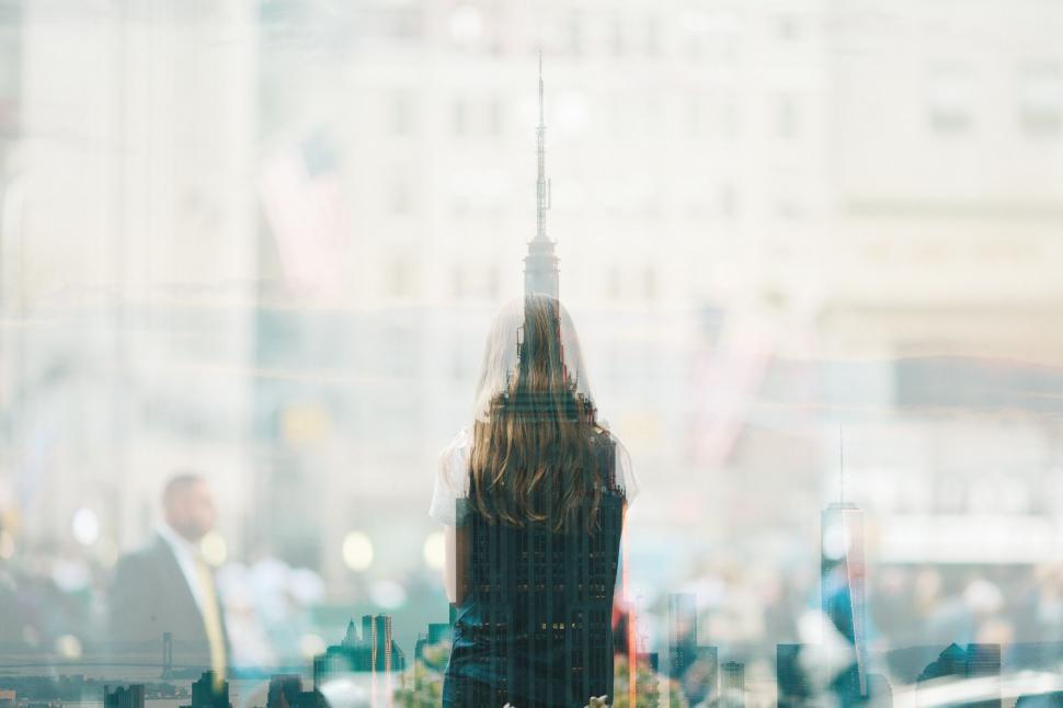 Free Image of Building View Through Window 