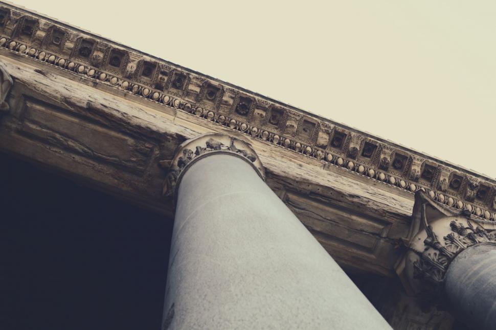 Free Image of Close Up View of Tall Building Against Sky 