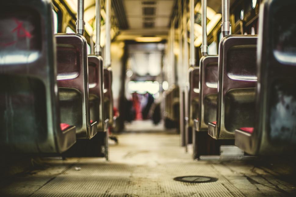 Free Image of Inside Perspective of a Public Transit Bus 