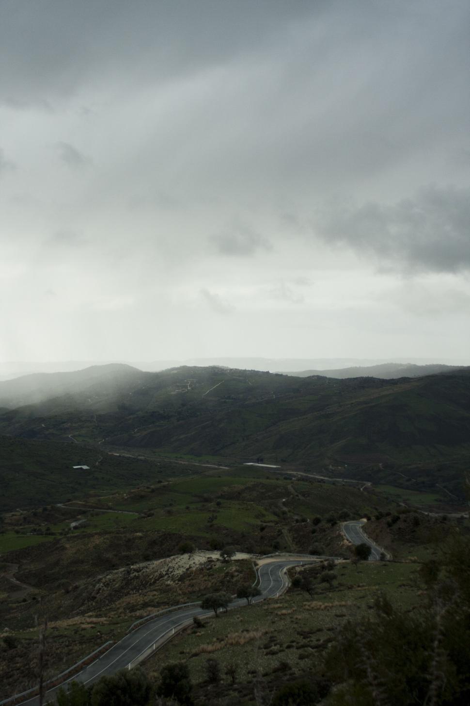 Free Image of Mountain Road Cutting Through the Landscape 