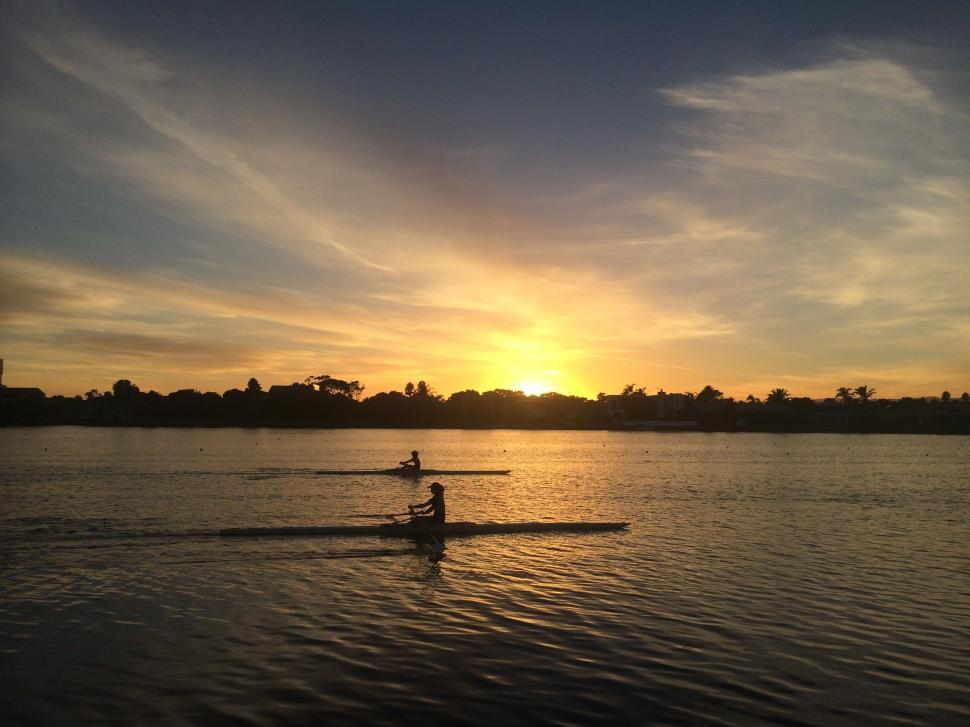 Free Image of Person Rowing Boat on Water 