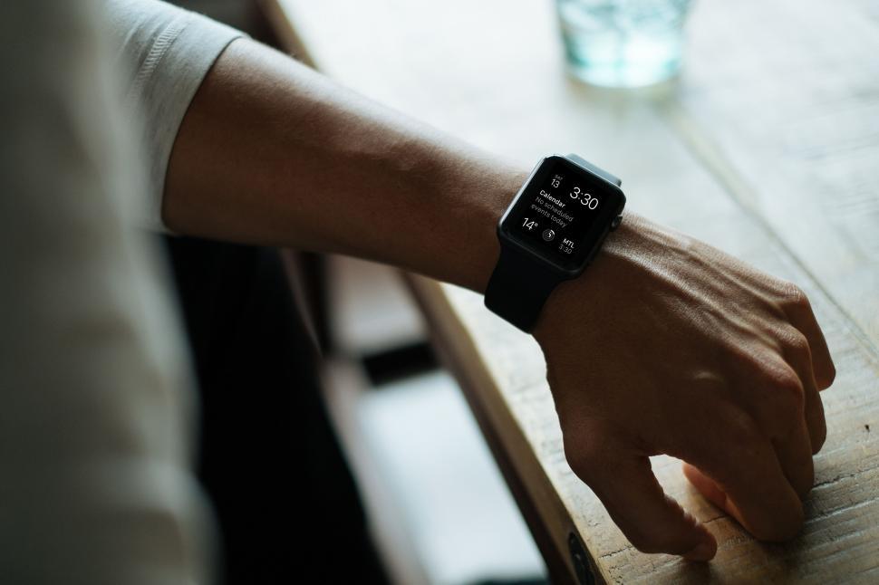 Free Image of Close Up of a Person Wearing a Smart Watch 