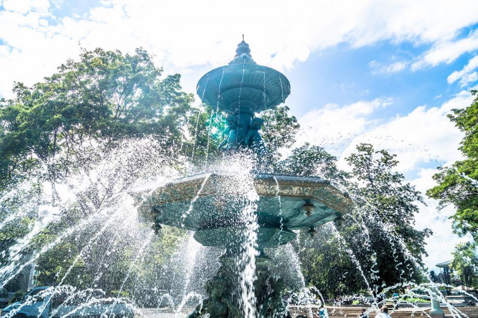 Free Image of A Fountain Spouting Water 