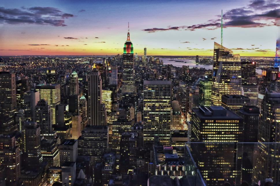 Free Image of Aerial View of City at Night 