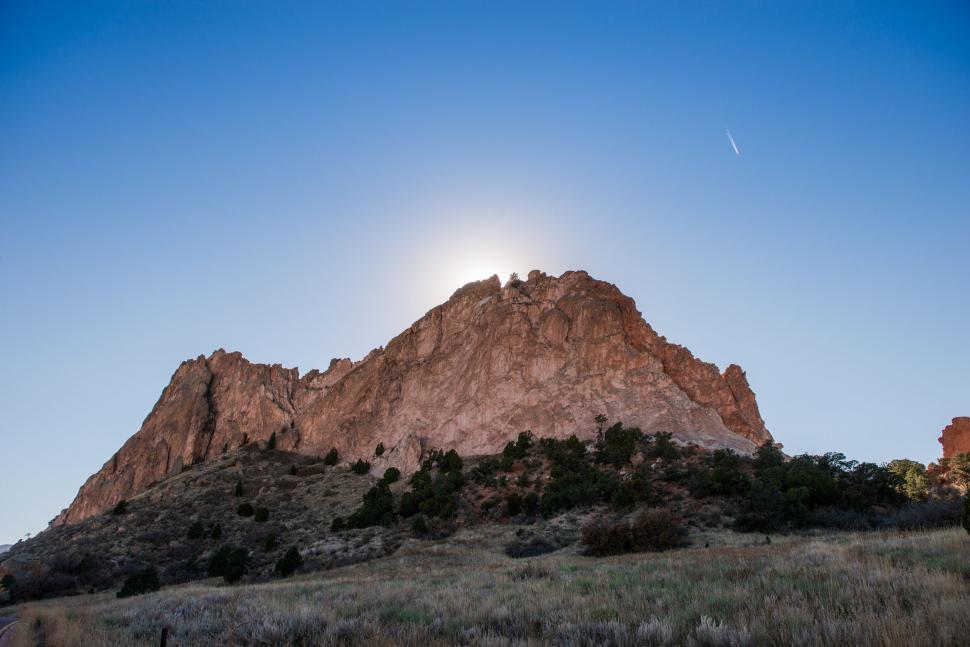 Free Image of Sun Shines on Mountain Summit 
