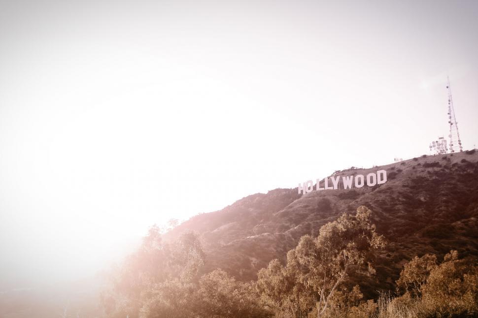 Free Image of The Hollywood Sign Stands Atop a Hill 