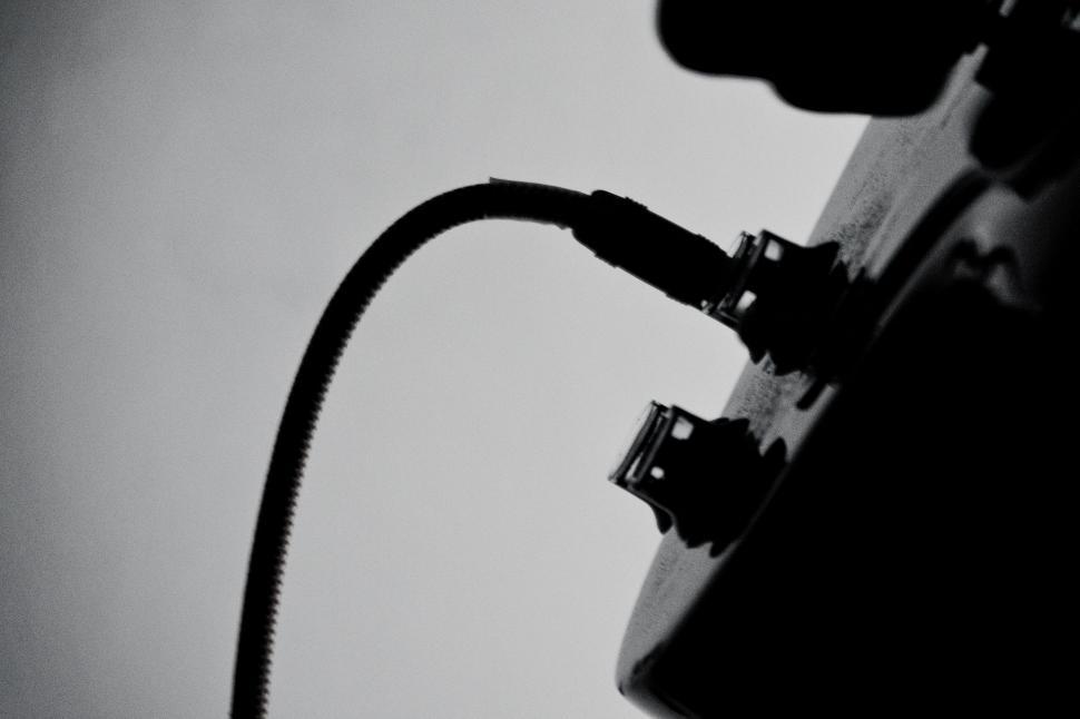 Free Image of Vintage Black and White Telephone 
