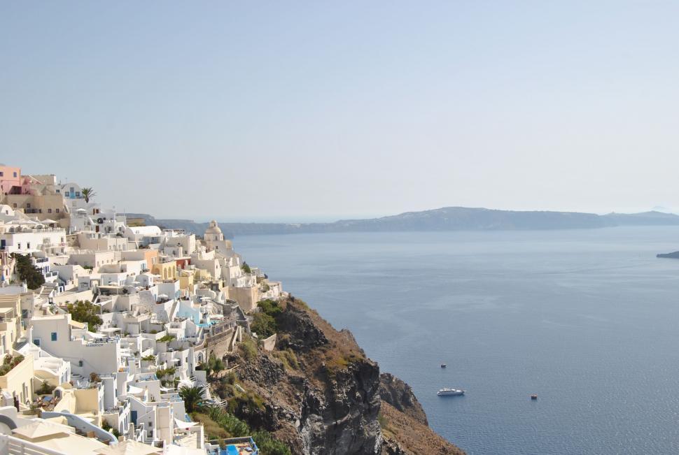 Free Image of Village Perched on Cliff Edge 