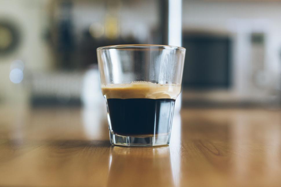 Free Image of A Glass of Liquid on a Table 