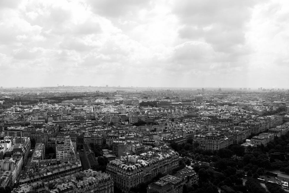 Free Image of Monochrome View of Paris Cityscape 