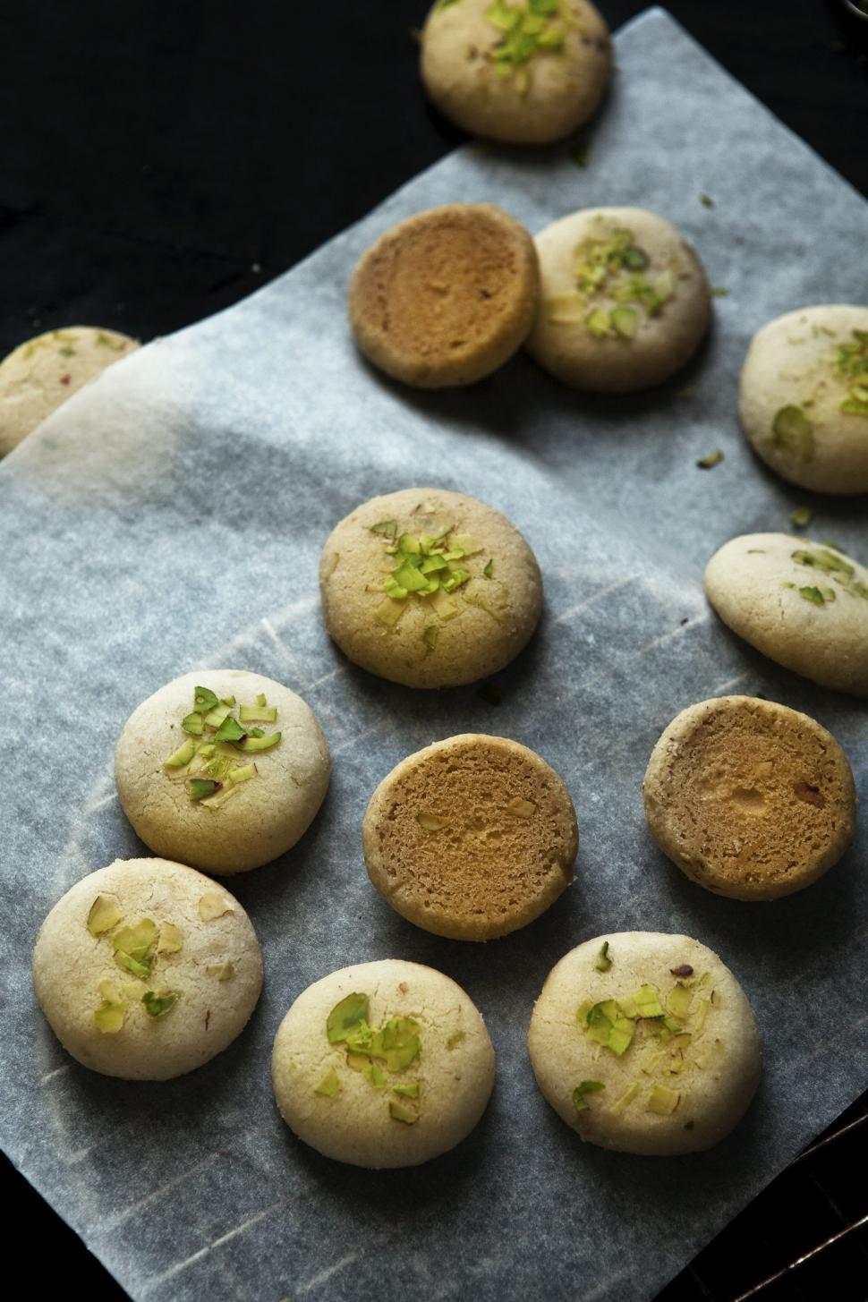 Free Image of Assorted Cookies on Piece of Paper 