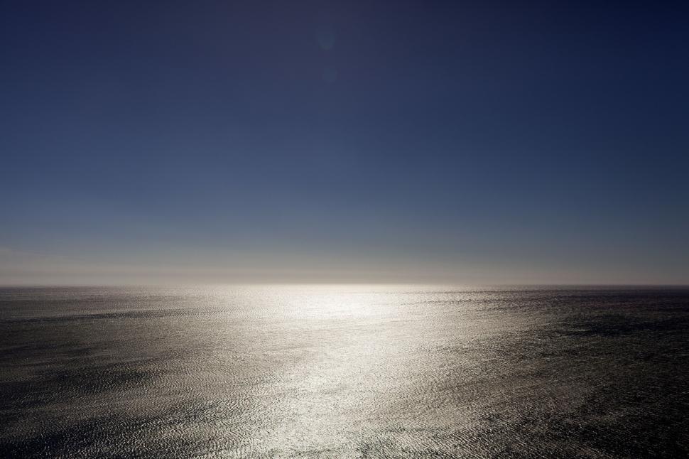Free Image of Vast Body of Water in Black and White 
