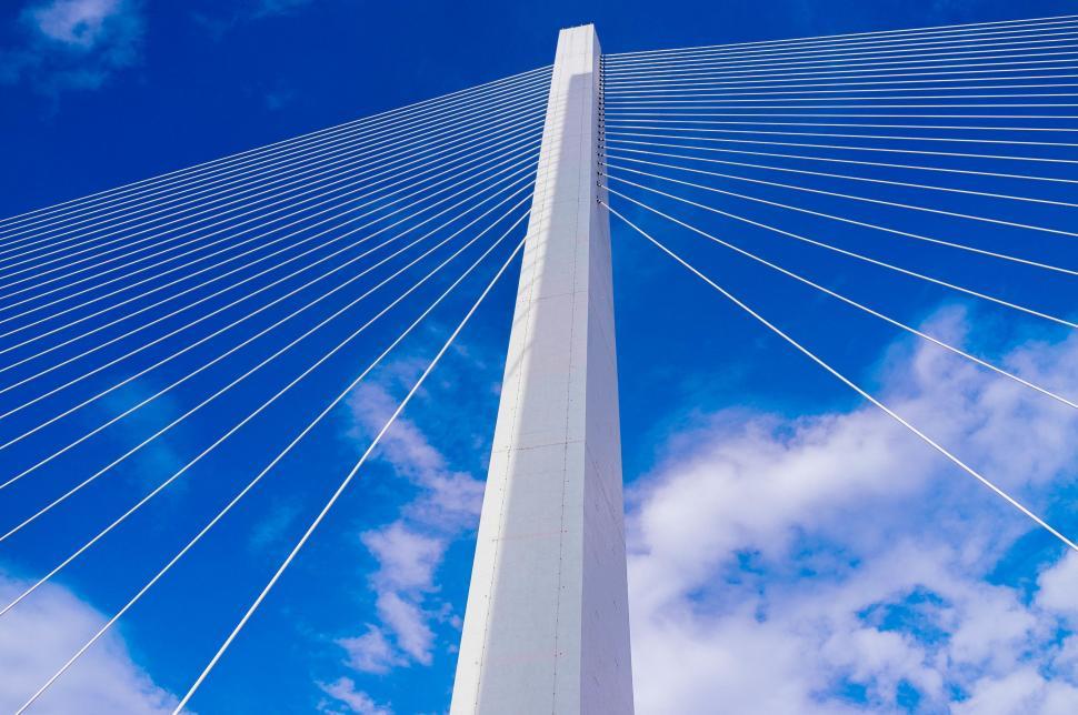 Free Image of Tall White Tower Against Sky Background 