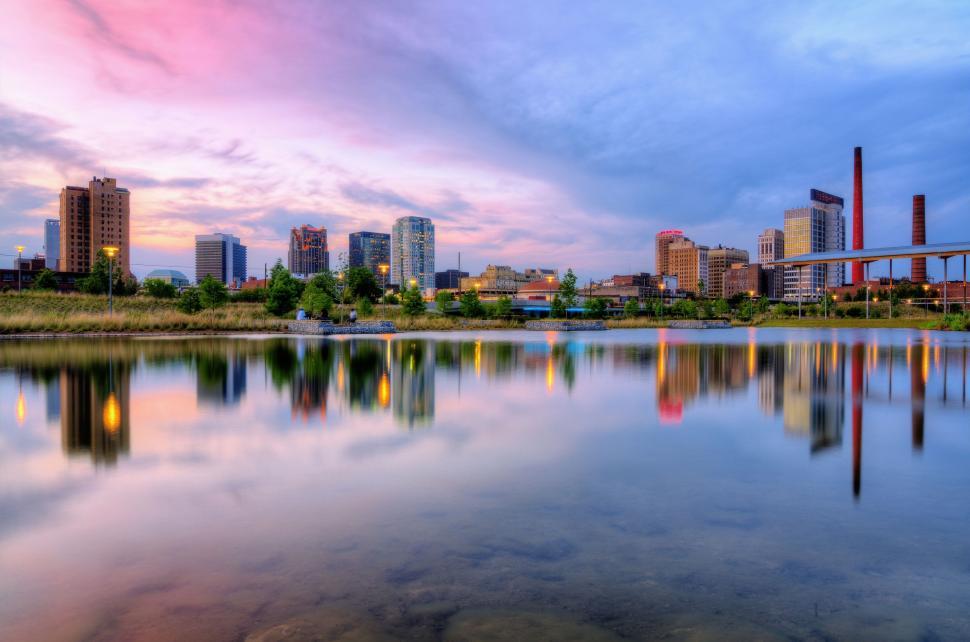 Free Image of City Skyline Across Vast Waterway 