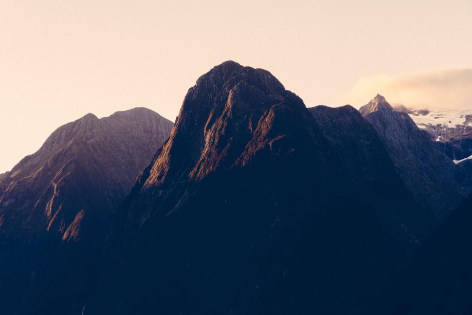 Free Image of Snow-Covered Mountains in the Distance 