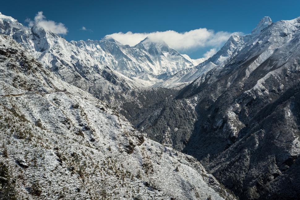 Free Image of Panoramic View of a Mountain Range From Mountaintop 