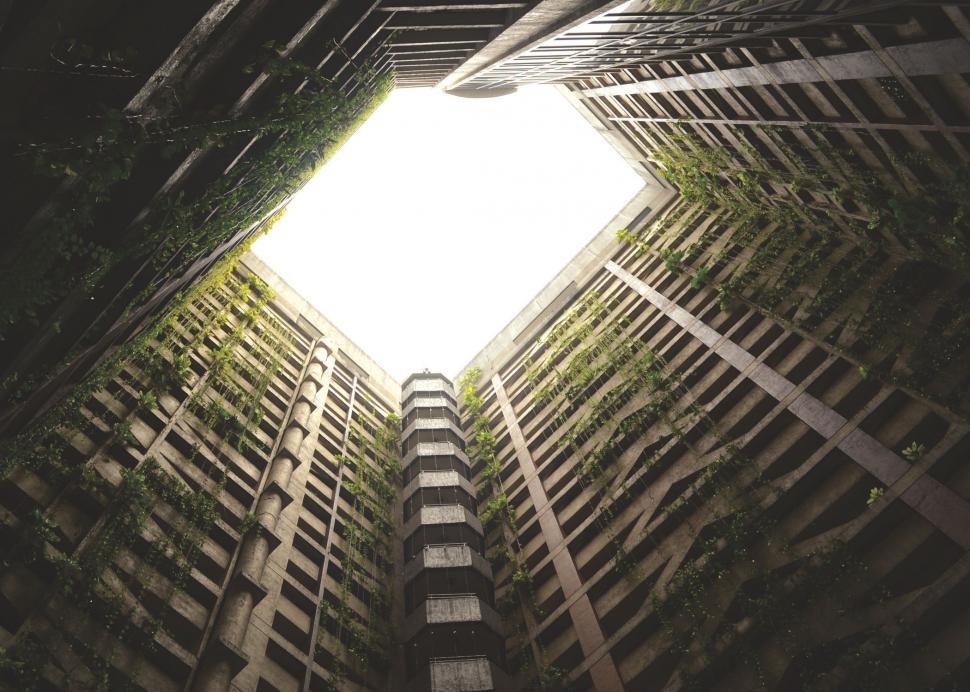 Free Image of Towering Building Emits Bright Light 