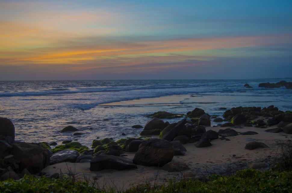Free Image of Ocean View From Rocky Beach 