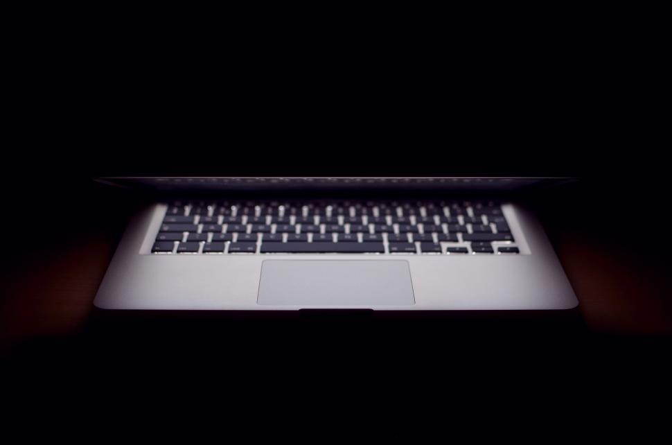 Free Image of Open Laptop Computer on Table 