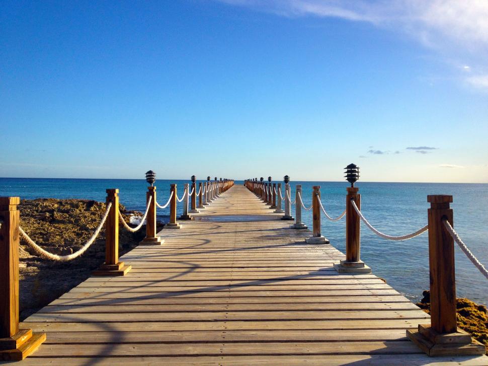 Free Image of Wooden Dock With Ropes 