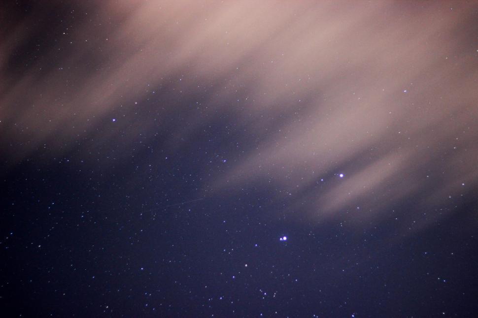 Free Image of Starry Night Sky With Clouds 