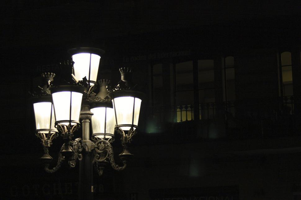 Free Image of Black and White Photo of a Street Light 