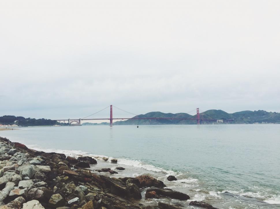 Free Image of Bridge Over Large Body of Water 