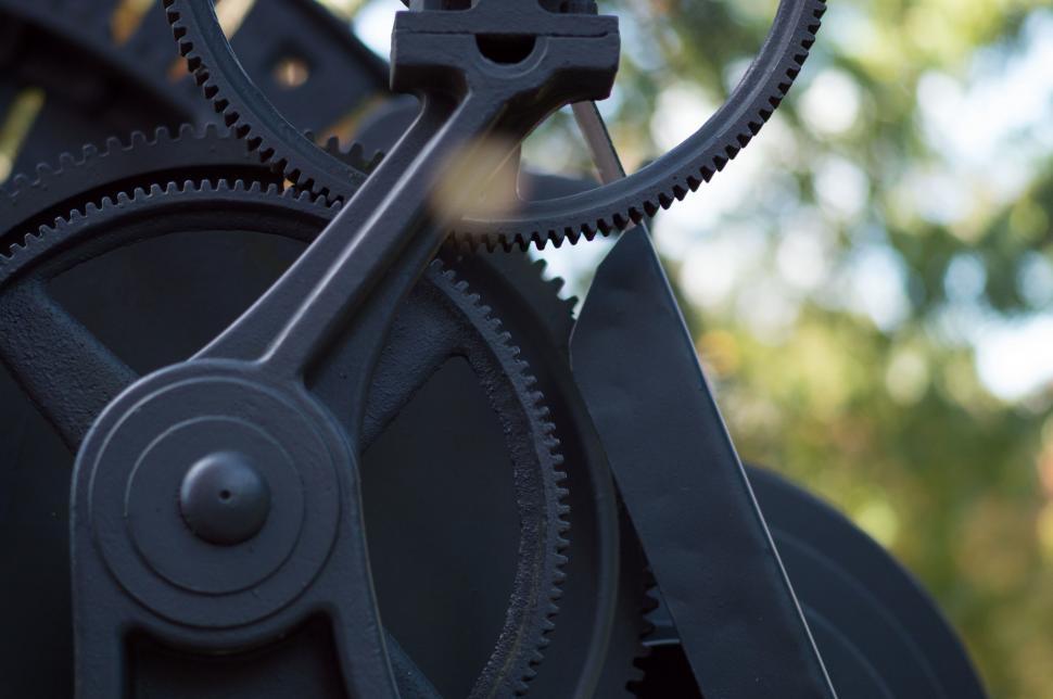 Free Image of Clock Face Close Up With Tree in Background 