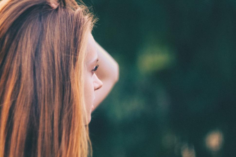 Free Image of Close Up of Woman With Red Hair 