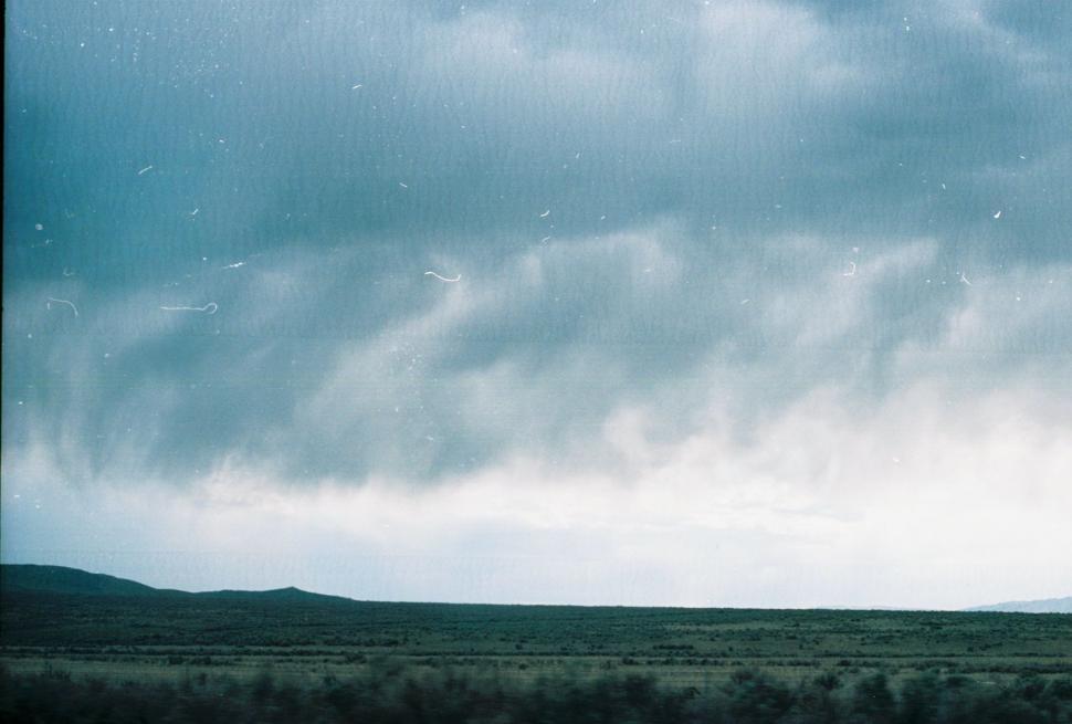 Free Image of Lone Cow Standing in Field Under Cloudy Sky 