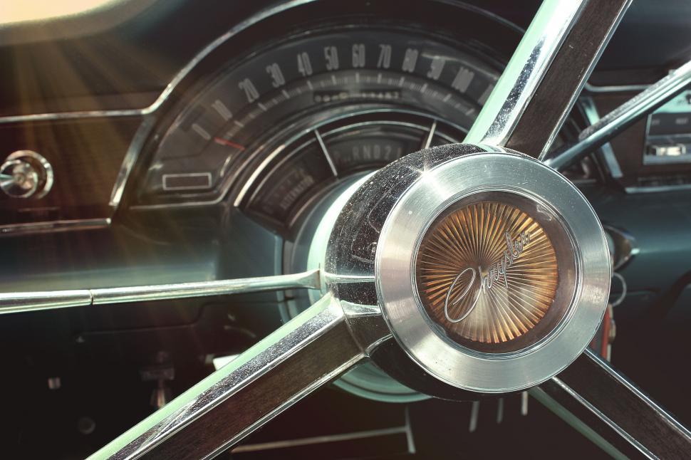 Free Image of Close Up of a Car Steering Wheel 