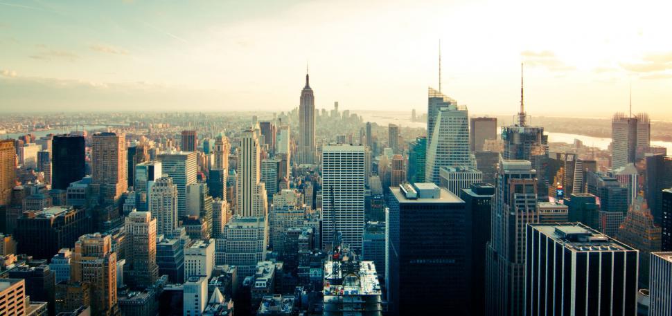 Free Image of Aerial View of a City With Tall Buildings 