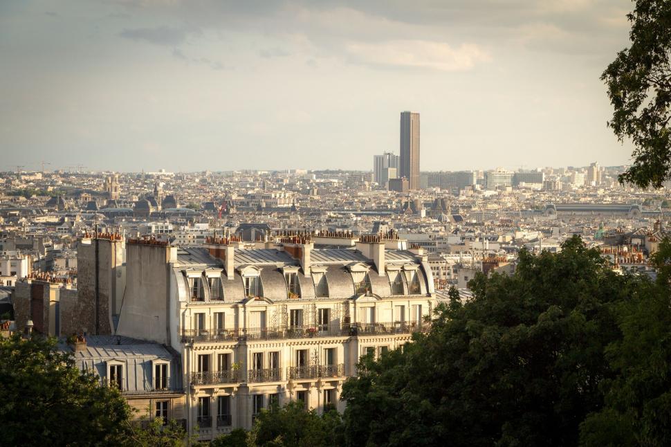 Free Image of A Panoramic View of Paris From the Top of the Eiffel Tower 