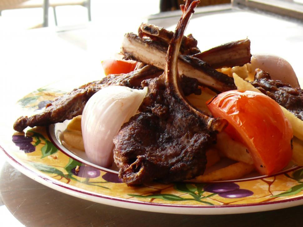 Free Image of Plate of Food With Meat and Vegetables 