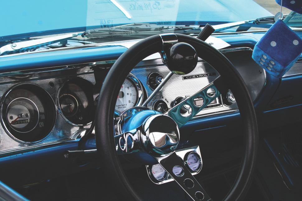 Free Image of Steering Wheel and Dashboard of a Car 
