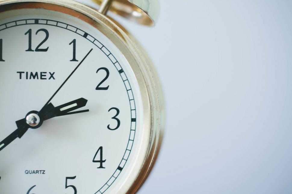 Free Image of Close Up of Alarm Clock on Wall 