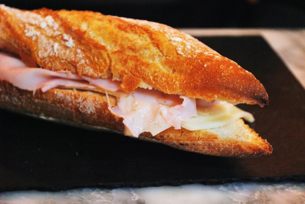 Free Image of Close Up of a Sandwich on a Plate 