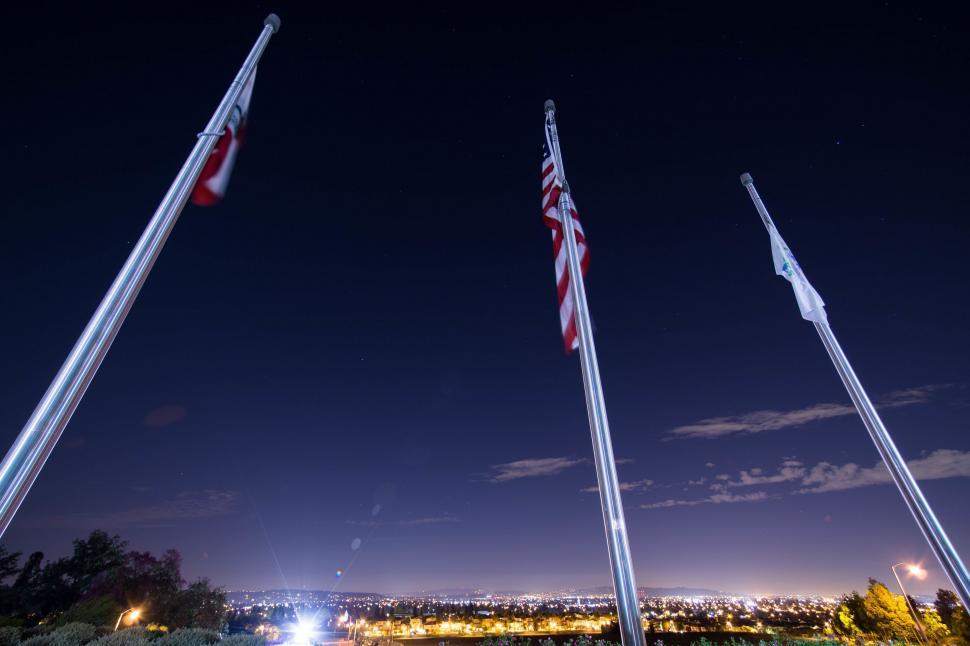 Free Image of Flags Flying in the Air 