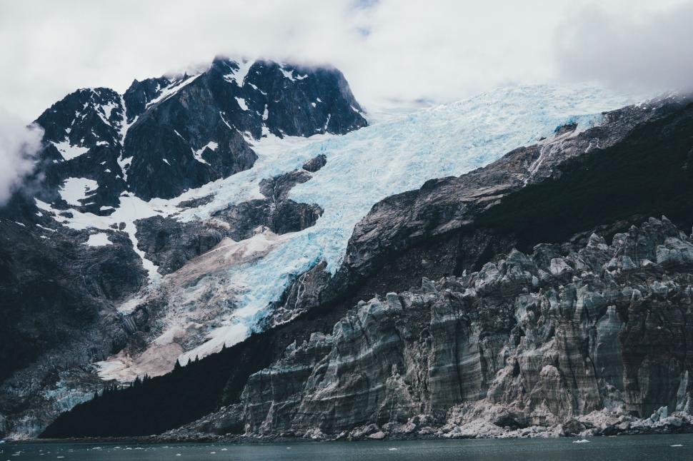 Free Image of Majestic Snow Covered Mountain and Lake 