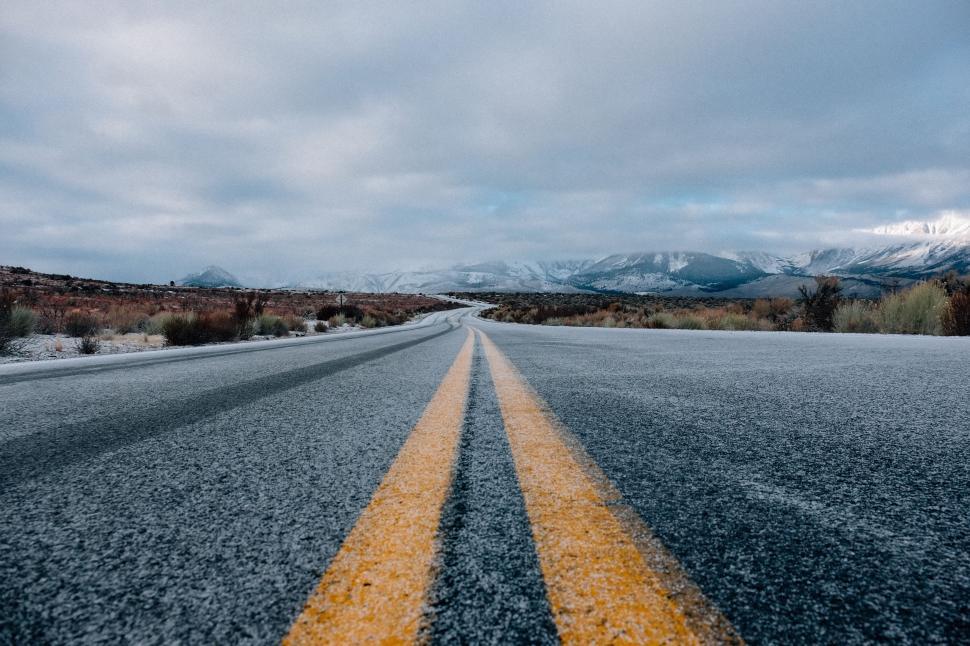 Free Image of Desolate Road With Yellow Line 