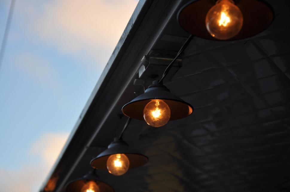 Free Image of Array of Lights on the Side of Building 